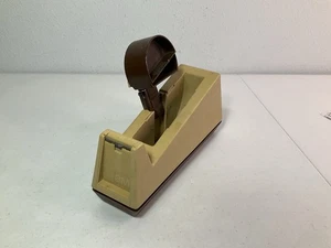 Dispensador ponderado de cinta escocesa 3M. Beige y marrón. Modelo 28000 C-25. Vintage. - Imagen 1 de 11