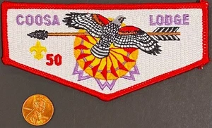 BOY SCOUT BSA OA COOSA LODGE 50 135 310 GREATER ALABAMA AL FF S1 FIRST FLAP MINT - Picture 1 of 4