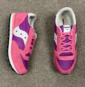 Saucony Jazz Low Youth Size 6 Sneakers Pink Purple SK166322 - Picture 1 of 8