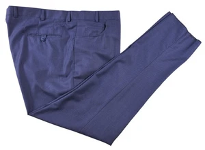 Samuelsohn Azul Super 150s Lana Seda 5 Bolsillos Vestido Pantalones 45 x 32 - Imagen 1 de 8
