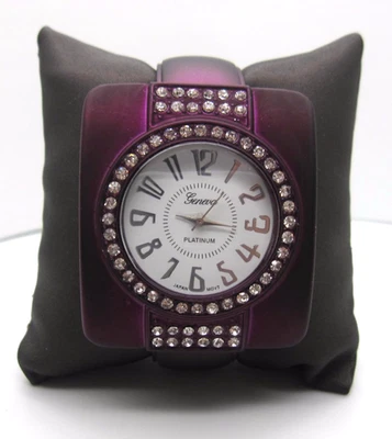 Reloj mujer Geneva pulsera platino esfera analógica (A328) Foto 1 de 4