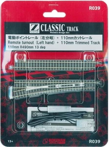 Rokuhan Z gauge R039 110mm turnout rail, left branch, 1 piece (110mm pre-cu - Picture 1 of 1