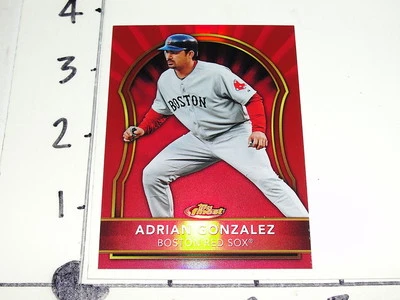 2011 FINEST Adrian GONZALEZ #10 Red Refractor SP/25 Boston RED SOX - LA DODGERS - Image 1 of 2