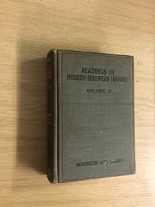 Readings In Modern European History - Volume II by J. Robinson - Pub: Ginn 1909 - Picture 1 of 1