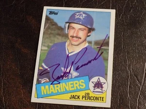 JACK PERCONTE HANDSIGNIERTE 1985 TOPPS MARINERS KARTE MIT COA #172 - Bild 1 von 1