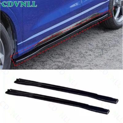 Para Audi Q3 Quattro 2019-2024 Negro Brillante Exterior Faldones Laterales Panel De Puerta Borde Foto 1 de 4