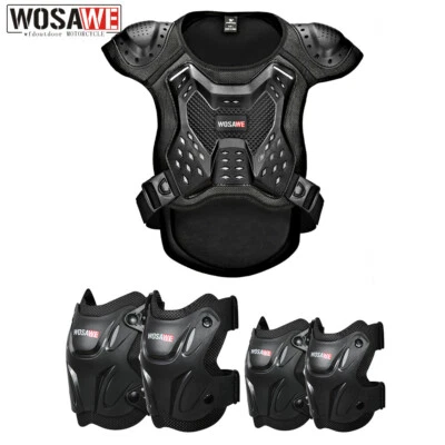 WOSAWE armadura corporal para motocicleta adulta proteção esportiva ao ar livre almofadas de cotovelo de joelho EVA - Imagem 1 de 4