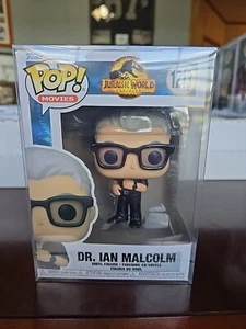 Funko Pop! Jurassic World Dr Ian Malcolm # 1213 + Protector Pop Suave Nuevo en Caja - Imagen 1 de 5