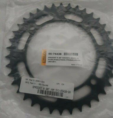 Piñón trasero EMGO 38 DIENTES acero 38 (-4) - Yamaha XT550 XT600 + JT 15T delantero Foto 1 de 2