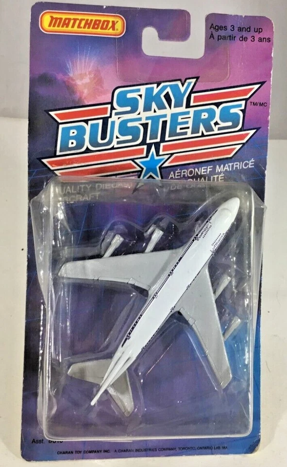 1988 Matchbox Sky Busters A300b Korean Air Airbus Jet - Commercial Airliner