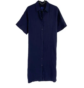 GANT Women Navy Blue Relaxed Linen SS Shirt Dress Size EU 32 UK 4 US 2 - Picture 1 of 10