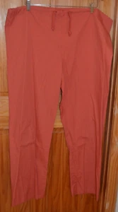 Crest Uniforms Medical Nursing Scrub Pants Orange Cotton Blend Sz L Unisex - Picture 1 of 6