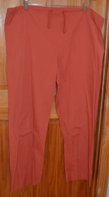 Crest Uniforms Medical Nursing Scrub Pants Orange Cotton Blend Sz L Unisex - Image 1 of 4