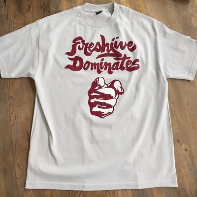Extremely Rare Vintage New From 2008 Freshjive "Dominates" Men's T-Shirt Grey - Image 1 of 4