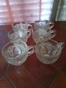 6 Set Vintage Concord Clear Glass Coffee Tea Punch Cup Office Gift Home Bar - Picture 1 of 7