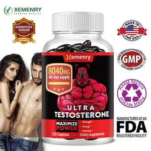 Ultra Testosteron - Tribulus Terrestris, Horny Goat Weed - Booster Muskelmasse - Bild 1 von 14