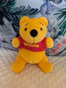 Vintage WINNIE THE POOH Disney 1989 Plush Soft Toy 7" Retro - Picture 1 of 7