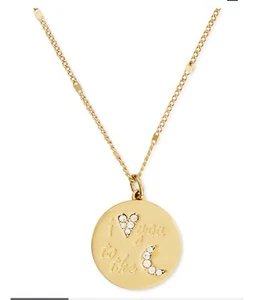 $68 kate spade gold tone love you to the moon pendant g3 - Picture 1 of 2