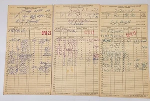 (3) 1959 Passenger Conductors Wheelage Rrt D.L.&W RR Co, Scranton Train Ticket - Picture 1 of 2
