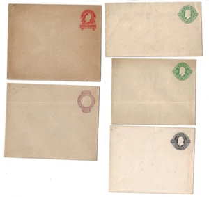Brazil: 1885; to 1890, Postal stationery 5 differents, Mint, some rust. EBBR010 - Picture 1 of 2