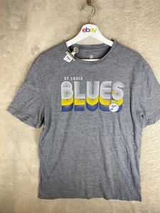 NHL ST LOUIS Casual T-Shirts Top Size M Mens Grey Logo Short Sleeve - Picture 1 of 10