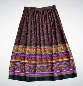 Falda Michele Leslie Pullon Cintura Elástica Multi Estampado Rayón, Talla L - Imagen 1 de 7