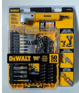 DeWalt MaxFit 50 Piece Impact Screwdriving Bit Set & Right Angle Attachment- NEW - Picture 1 of 1