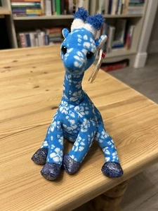 Ty Beanie Baby - SUNNIE die blaue Giraffe (7 Zoll) mit Etikett - Bild 1 von 4