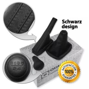 SCHALTKNAUF + SCHALTMANSCHETTE SCHALTSACK HANDBREMSSACK FÜR VW GOLF 3 III VENTO - Bild 1 von 1