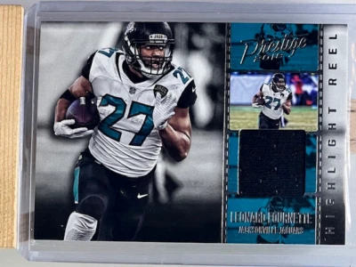 2018 Prestige #HR-LF Leonard Fournette Highlight Reel Worn Jersey Patch / Relic - Image 1 of 2