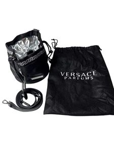 Versace Parfums Bucket Bag schwarz mit silbernem Kordelzug & verstellbarem Riemen Nylon - Bild 1 von 5