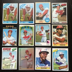 Tony Perez Rookie Cup 28 Lot 60s 70s 80s Topps Fleer Donruss Kelloggs + pin - Picture 1 of 9