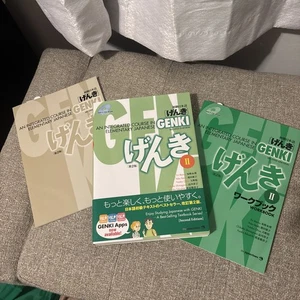 Genki 2 Textbook, Workbook, and Answer Key Course Elementary Japanese W/CDs - Picture 1 of 12