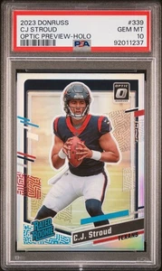 2023 Panini Donruss #339 Cj Stroud Optic Preview Holo PSA 10 250014 - Picture 1 of 2