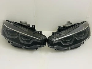 BMW M3 M4 F32 F36 F80 F82 F83 YELLOW DRL Adaptive RHD HEADLIGHTS BLACK TUNING OE - Picture 1 of 24