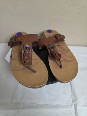 Blowfish Malibu Thong Sz 8.5 Sandal New  Golden Brown Flip Flop Vegan Leather - Image 1 of 4