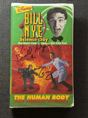 SIGNED - Bill Nye The Science Guy The Human Body: The Inside Scoop! VHS Disney Foto 1 de 4