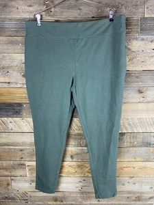 Terra & Sky Women's Plus Size 2X (20/22W) Olive Green Athletic Leggings - Picture 1 of 7