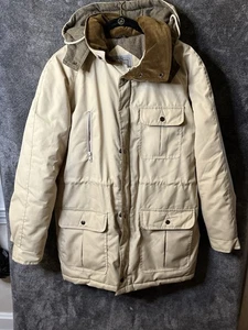 Parka de Colección Clearwater Expedition Plumón de Ganso M Capucha Crema EE. UU. - Imagen 1 de 6