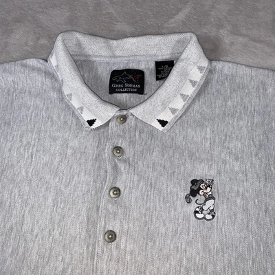 Vintage Greg Norman Mickey Mouse Polo Shirt Mens Large Golf Disney 90s Golfer - Image 1 of 4