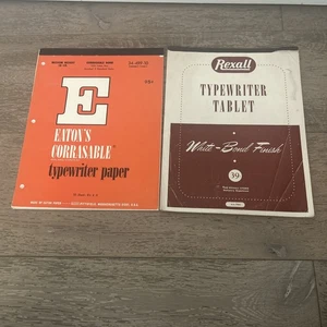 Rexall Tablet Schreibmaschine Papier 8,5 x 11 & 25 Blatt Eaton's 16 Pfund 4 Blatt - Bild 1 von 11