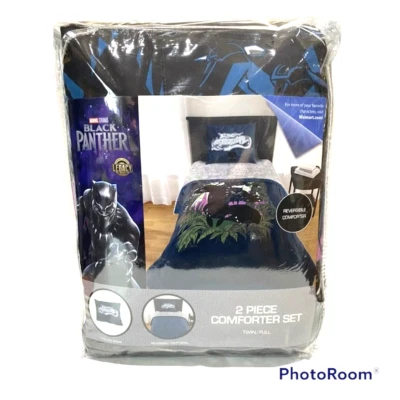 Marvel Black Panther 2 Piece Reversable Comforter Twin/ Full with Sham - Image 1 of 4
