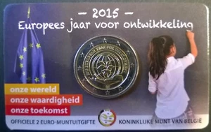 Coincard 2 euro België 2015 Europees jaar voor ontwikkeling Vlaamse voorzijde - Picture 1 of 1
