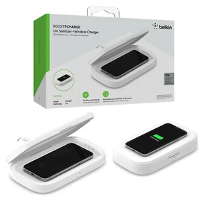 Belkin Boost Charge UV Sanitizer + 10W Wireless Charger In White - Photo 1/24