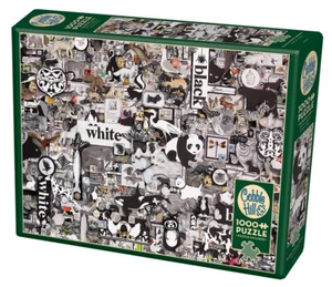 Cobble Hill Jigsaw Puzzle; Black & White: Animals; 1,000 pieces - Picture 1 of 2