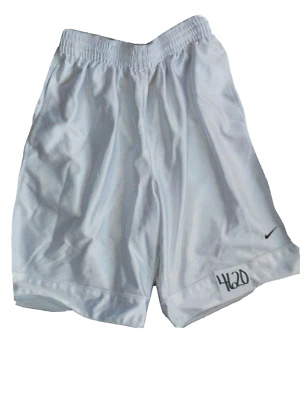 Pantalones Cortos Atléticos Nike Elásticos Baloncesto Ejercicio Fitness Blancos Para Hombre Talla Pequeña Foto 1 de 4