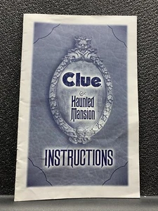 Disney Clue Haunted Mansion 2002 Theme Park Edition Original Instruction Booklet - Picture 1 of 4