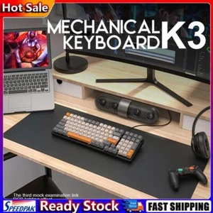 K3 Gaming Keyboard USB Charging 100 Keys Wired Mechanical Keyboard Wired Russian - Picture 1 of 12