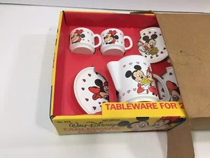 GESCHIRR FÜR 2 #516 WALT DISNEY MICKEY & MINNIE NEU Vintage - Bild 1 von 7