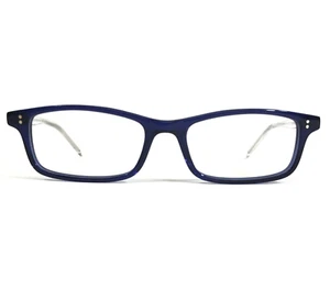 Morgenthal Frederics Eyeglasses Frames 450 LEO Blue Clear Horn Rim 51-17-140 - Picture 1 of 10